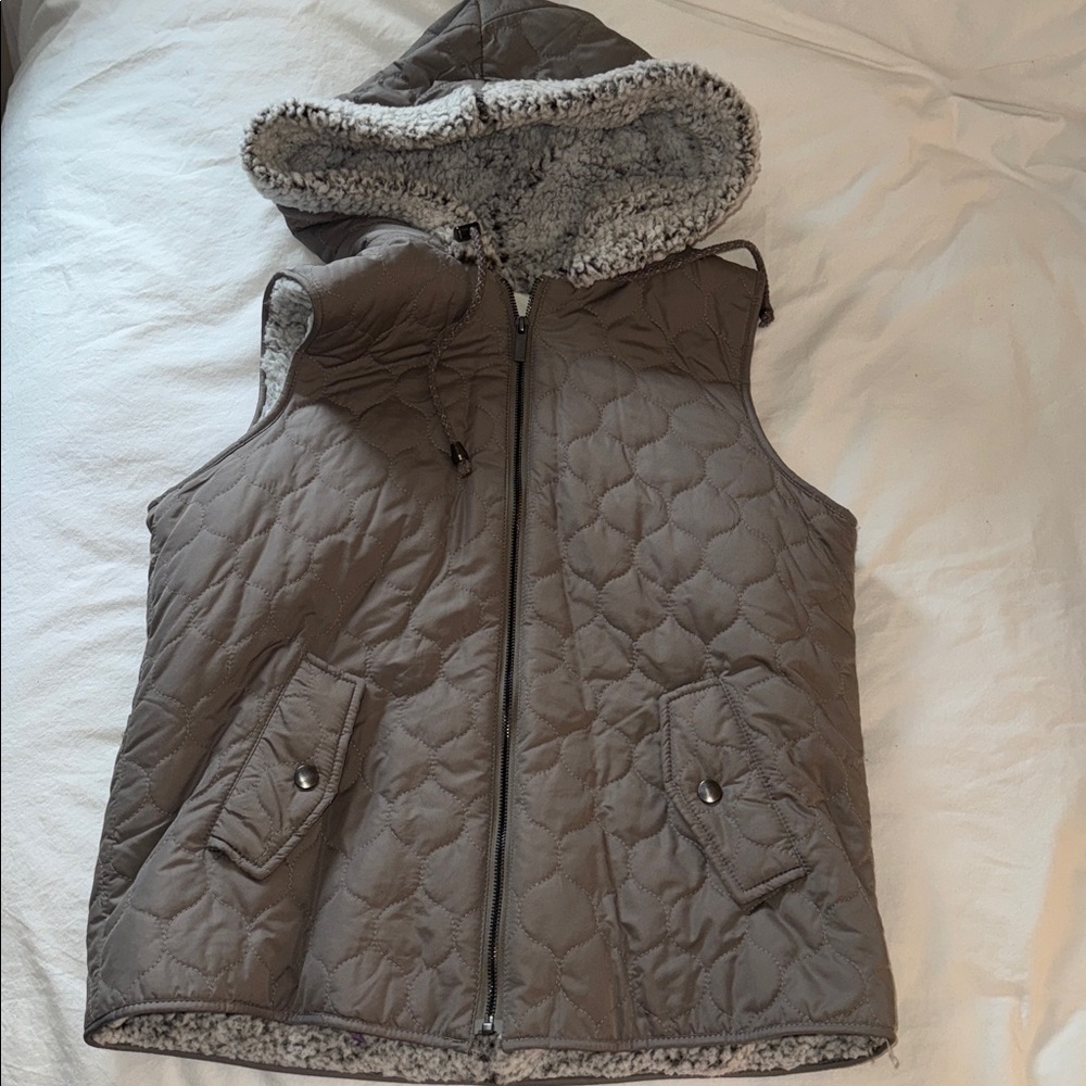 Altar’d State Grey Sherpa Lined Vest